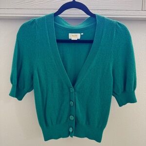 Maeve by Anthropologie green cashmere cardigan size M